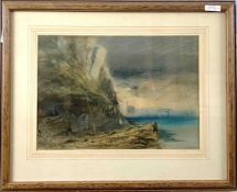 Samuel G. Prout (British,19th century), an identified coastal view, watercolour, chalk and
