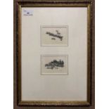 Robert Gibbings (Irish, 20th century), Illustrations for 'Sweet Waters'(x2), woodcuts, signed.