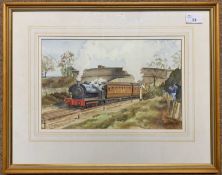Geoffrey G. Read (British, contemporary),North Norfolk Railway, watercolour, signed to lower left,