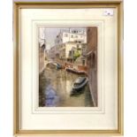 Geoffrey G. Read (British, contemporary), Venetian Canal, watercolour, signed to lower left, 9.5