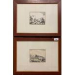 A pair of copper plate engravings depicting resting sheep, circa early-mid 19th century, unsigned,