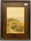 J.G. Black (British, 20th century), coastal scene, watercolour on paper, signed to lower right,