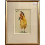 Alex Egan,(British, contemporary) cockeral, watercolour, signed 'AE' and dated (2011) framed,