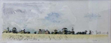 David Row (British, Contemporary), A study of Raynham Hall, West Norfolk, watercolour, signed, 7.