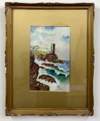 British, 20th century, seascape, watercolour signed 'MCF', dated (1920),11x7ins, framed, mounted and