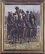 Hugh Water (British, Contemporary), The Household Cavalry Mounted Regiment at Norfolk Showground.