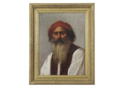 Giuseppe Cali (Maltese 1846-1930) A Portrait of a Maltese Fisherman, Oil on canvas. 19.5x14insQty: