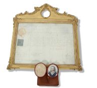 Late 18th century commission in gilt period frame, the commission appointing John Hicks as Provost