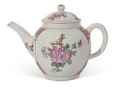 Lowestoft Porcelain Teapot c1780
