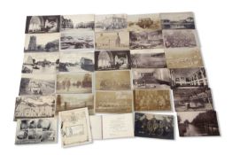 An interesting group of local photographic postcards, Norwich and other areas, including Carrow