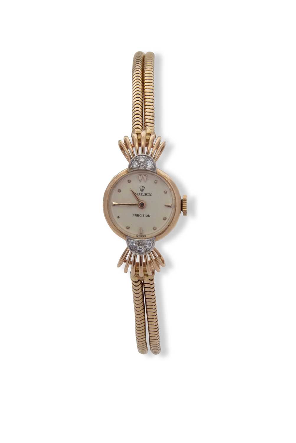 Ladies third/fourth quarter of 20th century hallmarked 18ct gold cased Rolex Precision wrist watch
