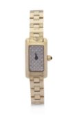 Ladies last quarter of 20th century Italian 9ct gold cased cocktail watch in minimalist style having