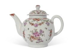 Lowestoft Porcelain Teapot c1780