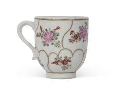 Rare Lowestoft porcelain coffee cup c1770