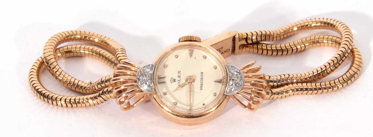 Ladies third/fourth quarter of 20th century hallmarked 18ct gold cased Rolex Precision wrist watch - Image 4 of 7