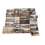 Group of postcards, some photographic, Lowestoft and other areas including one of shells used on