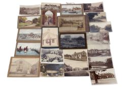 Group of postcards, some photographic, Lowestoft and other areas including one of shells used on