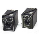 TWO KODAK BROWNIE C BOX CAMERAS