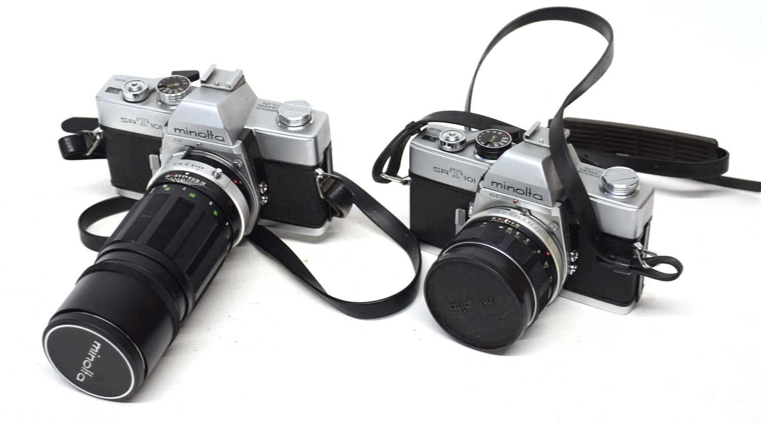 TWO MINOLTA SRT 101 FILM CAMERAS