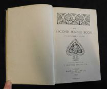 RUDYARD KIPLING: THE SECOND JUNGLE BOOK, London, MacMillan, 1895, 1st edition, 2pp adverts at end,
