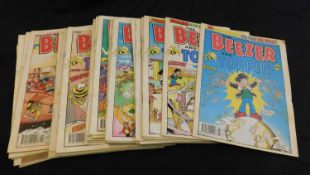 THE BEEZER AND TOPPER, 1991-92, 35 assorted issues, original wraps (35)