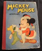 WALT DISNEY: MICKEY MOUSE ANNUAL, London, Dean & Son, 1948, coloured frontis, a few ills with hand
