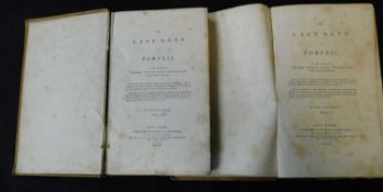 LORD EDWARD BULWER-LYTTON: THE LAST DAYS OF POMPEII, New York, Harper & Brothers, 1834, 1st American