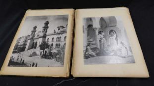 Thirty five +circa late 19th century Woodbury type and albumen print photographs mounted on card