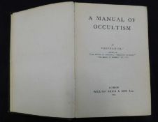 WALTER GORN OLD 'SEPHARIAL': A MANUAL OF OCCULTISM, London, William Rider, 1914, 4pp adverts at end,