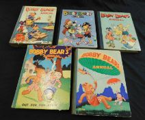 BOBBY BEAR'S ANNUAL, 7 vols, 1936, 8 coloured plates, 4to, original cloth backed pictorial boards