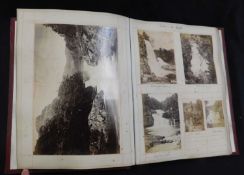 Victorian photo album containing 100+ mainly albumen views etc including quantity of North Country
