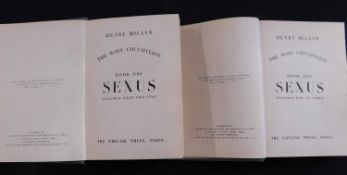 HENRY MILLER: THE ROSY CRUCIFIXION, BOOK ONE SEXUS, VOLUMES ONE TO THREE - BOOK ONE SEXUS VOLUMES