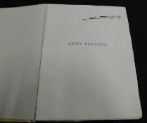 VALERIAN SVETLOFF: ANNA PAVLOVA, trans A Grey, Paris, Maurice de Brunhoff, 1922, (300) 1st English