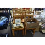 SET OF FOUR MODERN PINE KITCHEN CHAIRS