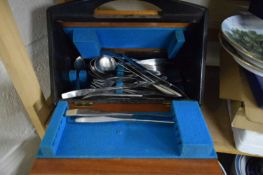 CASE OF MID-CENTURY BUTLER STAINLESS STEEL CUTLERY