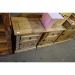 PAIR OF PINE BEDSIDE CABINETS