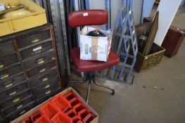 VINTAGE METAL FRAMED POST OFFICE ROTATING CHAIR, PRODUCED BY TAN-SAD