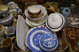 ONE BOX MIXED HOUSEHOLD PLATES, BOWLS ETC