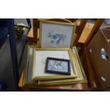 MIXED LOT VARIOUS FRAMED FLORAL PRINTS AND OTHERS