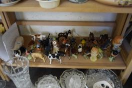 LARGE COLLECTION OF SMALL BESWICK BIRDS, PIG, COLLIE DOGS, CALVES AND FOALS