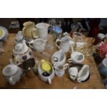 MIXED LOT KITCHEN WARES CERAMICS GLASS ETC