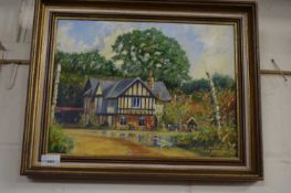 KENNETH GRANT, STUDY OF ROMAN CAMP PUB, OIL ON CANVAS, FRAMED