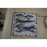 MODERN COLOURED PRINT, MACKEREL