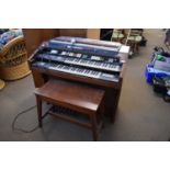 HAMMOND RHYTHM II ELECTRIC ORGAN AND STOOL