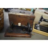 FRISTER & ROSSMAN SEWING MACHINE IN WOODEN CASE