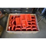 RED PLASTIC WORKSHOP TIDY TRAYS