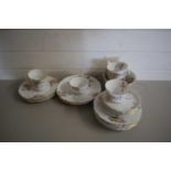 QUANTITY OF CONTINENTAL PORCELAIN FLORAL DECORATED TABLE WARES