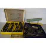 MIXED LOT COMPRISING HORNBY MECCANO BOXED 0 GAUGE RAILWAY, TOGETHER WITH A FURTHER BOX OF TRACK