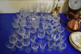 LARGE COLLECTION OF 20TH CENTURY CUT CLEAR GLASS WARES