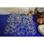 LARGE COLLECTION OF 20TH CENTURY CUT CLEAR GLASS WARES